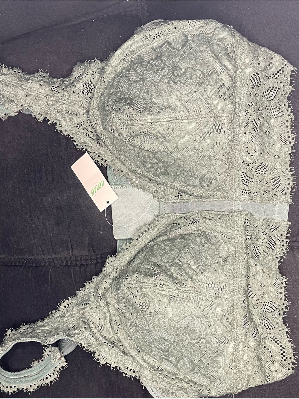 aerie Lace Bralette in Sage Green